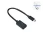 Preview: USB adapter type C to 3.0 A socket, black, 0.20m, DINIC box